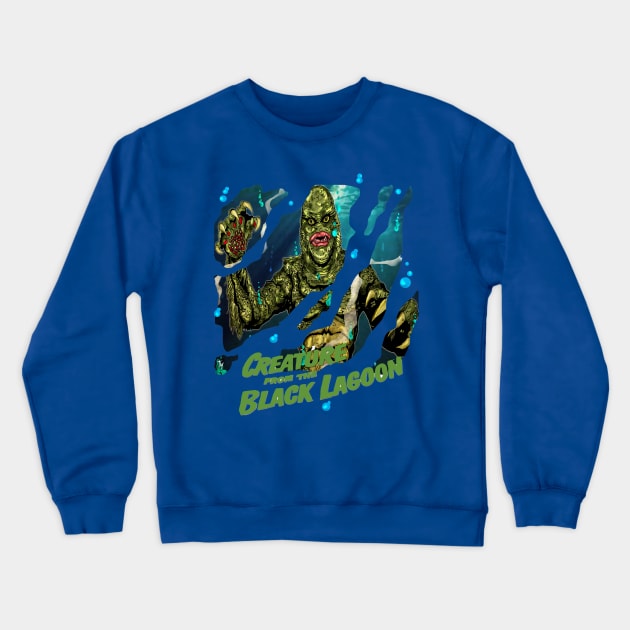 Creature from the Black Lagoon Crewneck Sweatshirt by Trapjaw1974